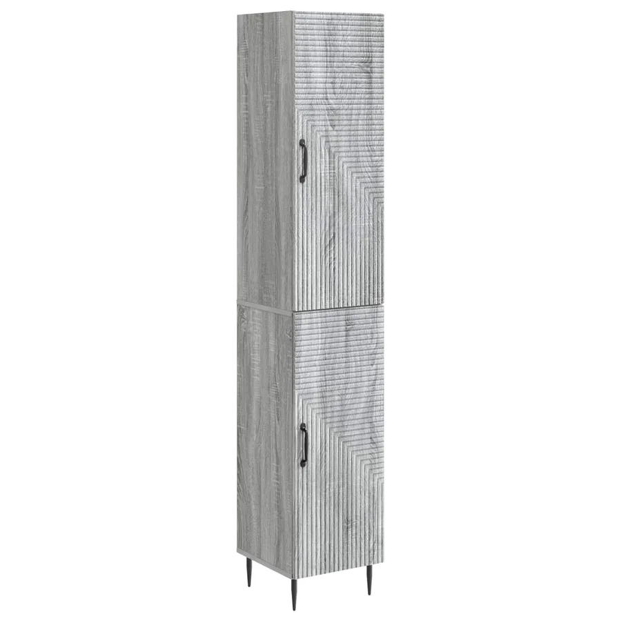 Ensemble de Meubles 2 pcs Sonoma gris 33 x 34,5 x 89,5 cm - 2