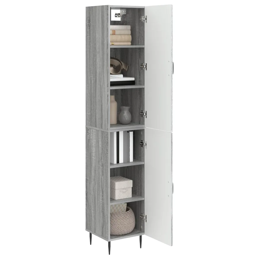 Ensemble de Meubles 2 pcs Sonoma gris 33 x 34,5 x 89,5 cm - 3