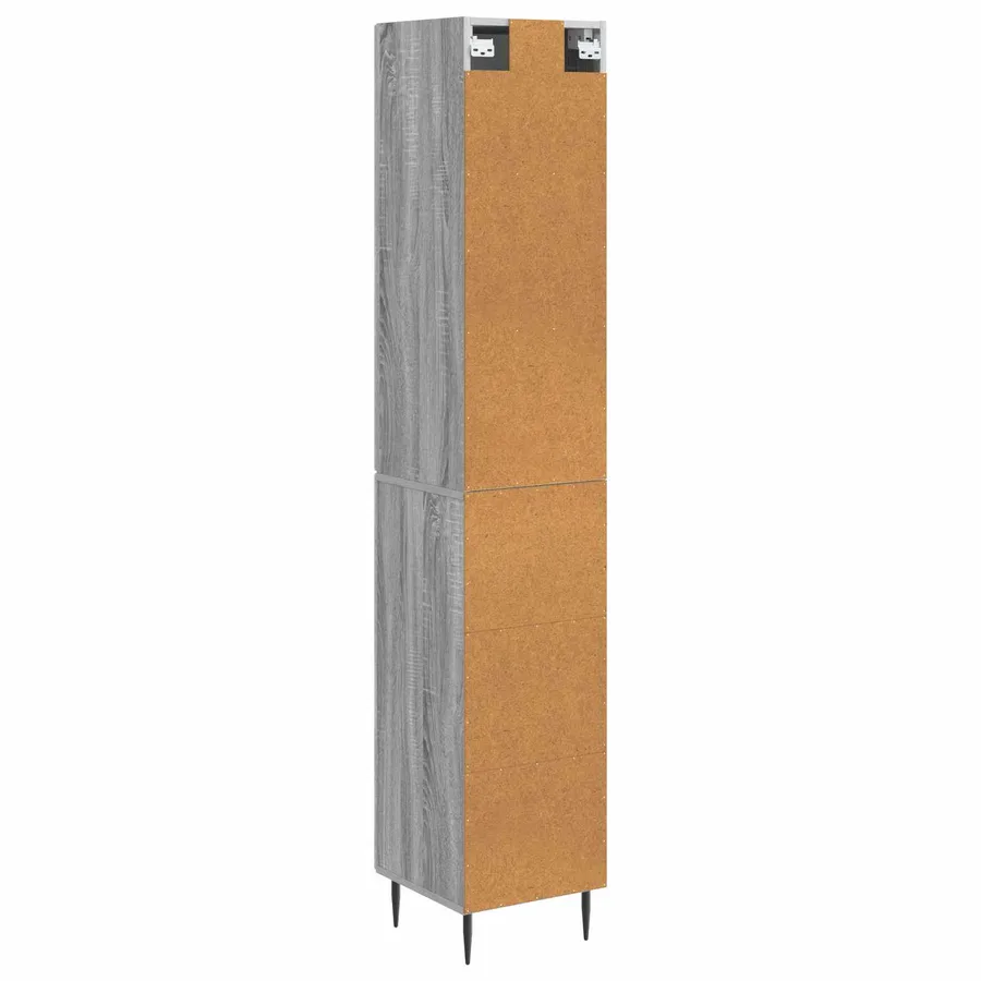 Ensemble de Meubles 2 pcs Sonoma gris 33 x 34,5 x 89,5 cm - 7