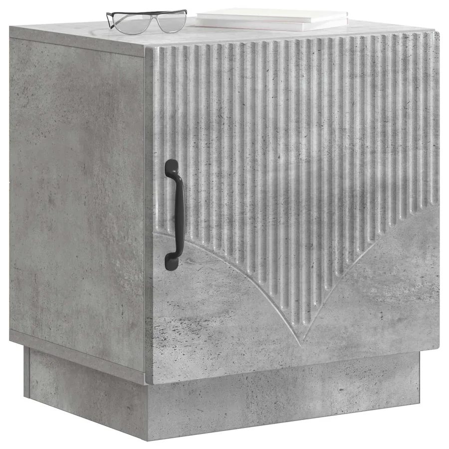 Table de chevet Gris Béton 43 x 34,5 x 47 cm Bois d'ingénierie - 3