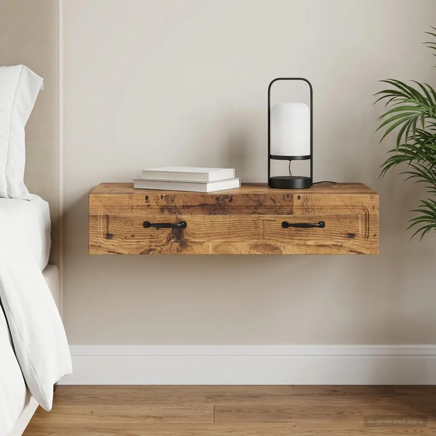 Table d'appoint murale Bois ancien 87,5 x 34,5 x 17 cm