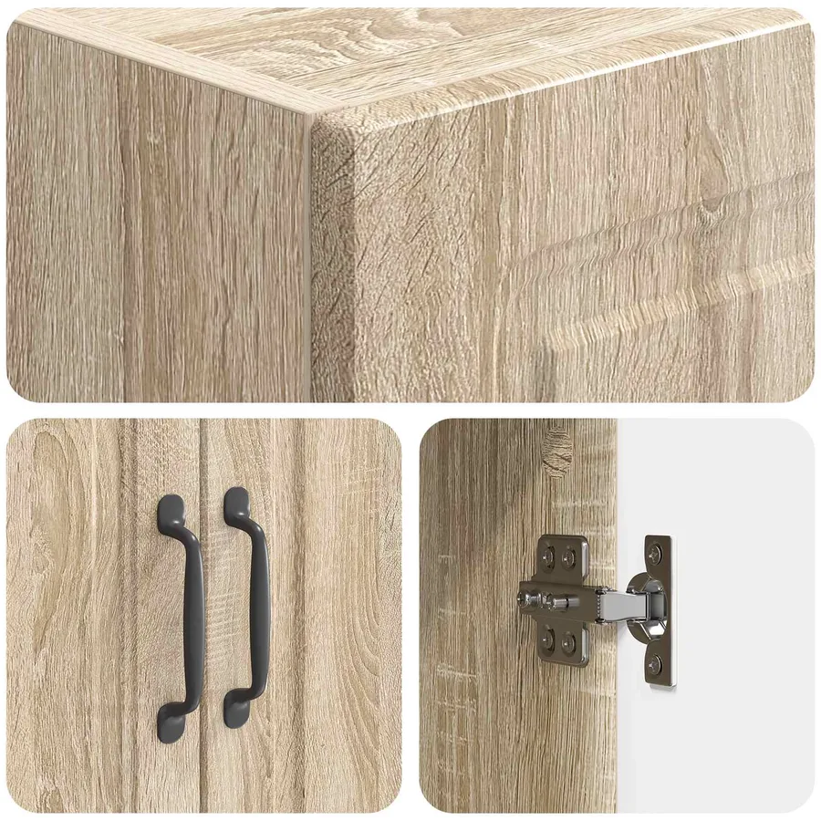 Ensemble de Meubles 2 pcs Chêne Sonoma Bois d'ingénierie - 8
