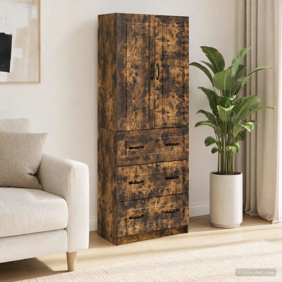 Ensemble de Meubles 2 pcs Chêne fumé 66 x 34,5 x 87 cm