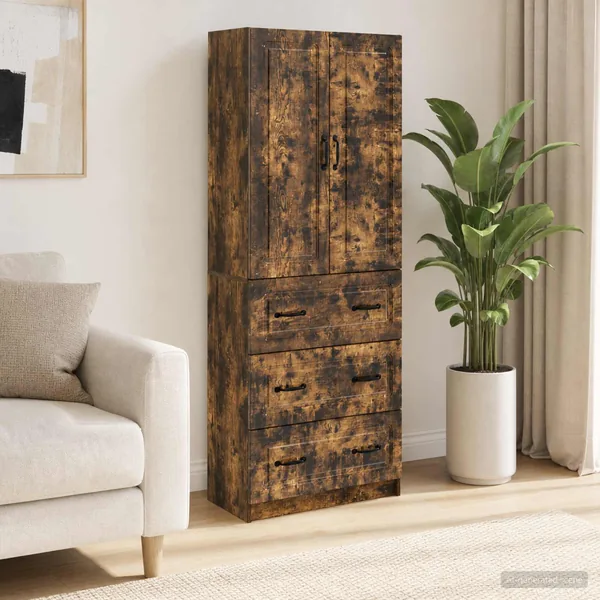 Ensemble de Meubles 2 pcs Chêne fumé 66 x 34,5 x 87 cm