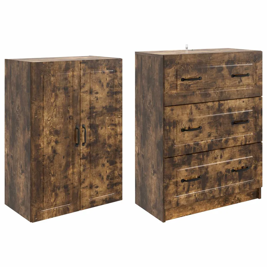 Ensemble de Meubles 2 pcs Chêne fumé 66 x 34,5 x 87 cm - 4