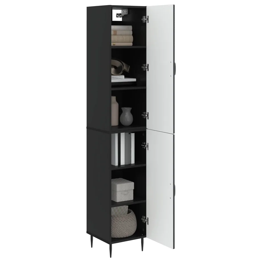 Ensemble de Meubles 2 pcs Noir 33 x 34,5 x 89,5 cm - 3