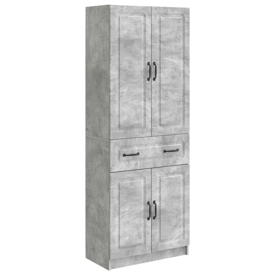 Ensemble de Meubles 2 pcs Gris béton Bois d'ingénierie - 2