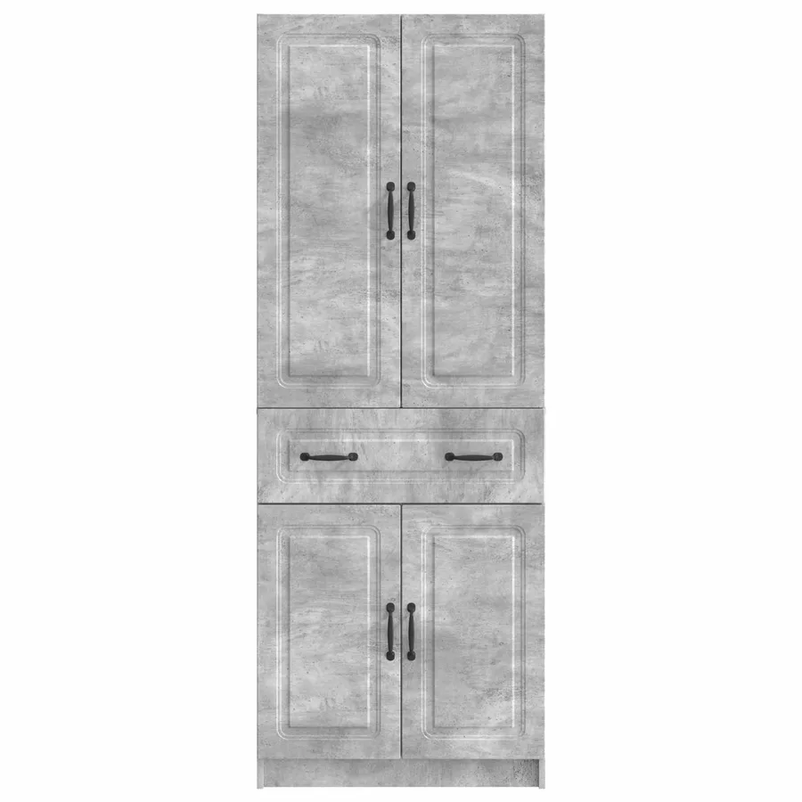 Ensemble de Meubles 2 pcs Gris béton Bois d'ingénierie - 5