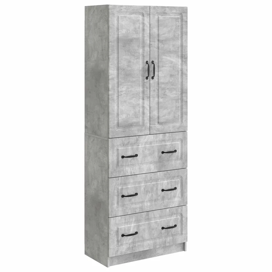 Ensemble de Meubles 2 pcs Gris béton 66 x 34,5 x 87 cm - 2