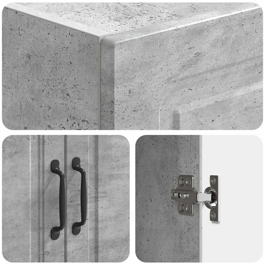 Ensemble de Meubles 2 pcs Gris béton 66 x 34,5 x 87 cm - 8