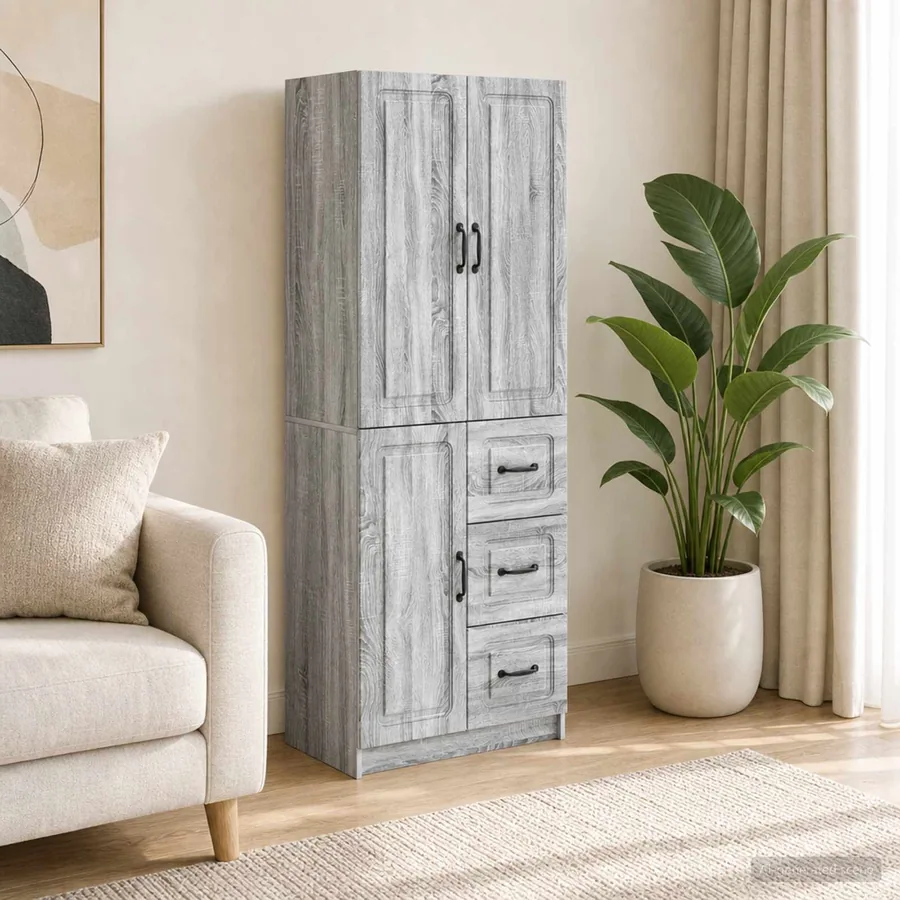 Ensemble de Meubles 2 pcs Sonoma gris Bois d'ingénierie