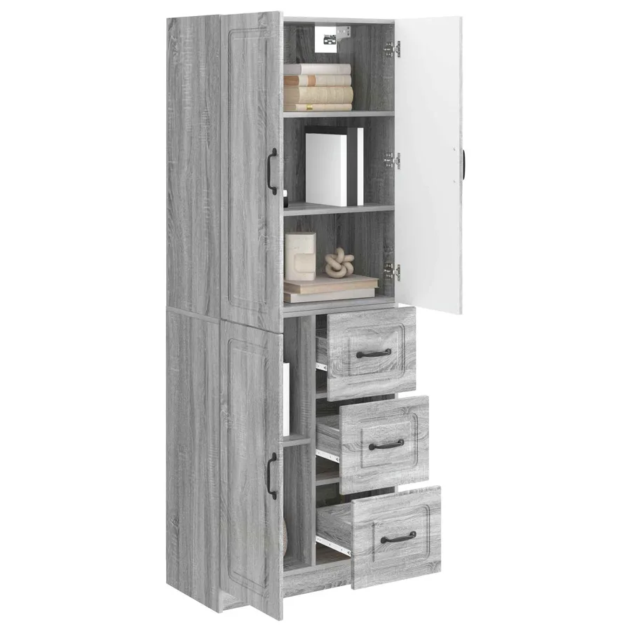 Ensemble de Meubles 2 pcs Sonoma gris Bois d'ingénierie - 3