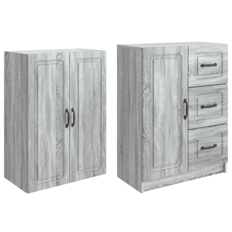 Ensemble de Meubles 2 pcs Sonoma gris Bois d'ingénierie - 4