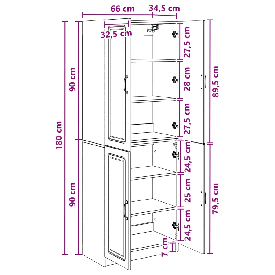 Ensemble de Meubles 2 pc Bois d'ingénierie - 8