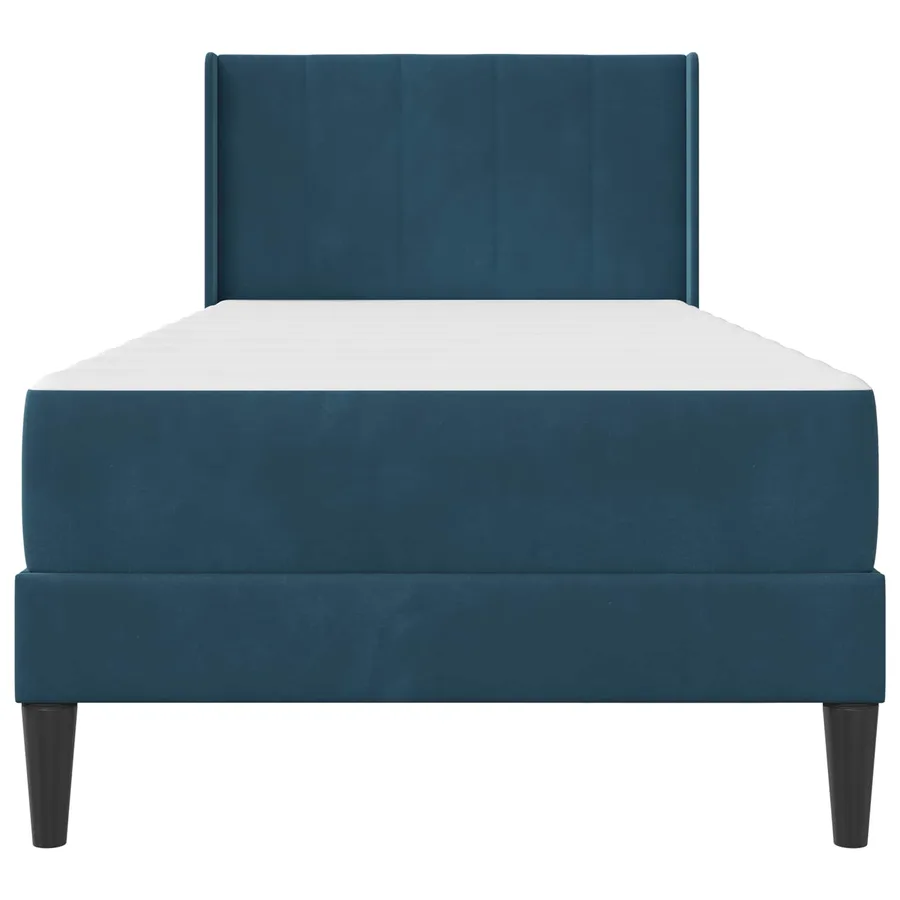 Cadre de lit avec matelas Bleu 80 x 200 cm Velours - 6