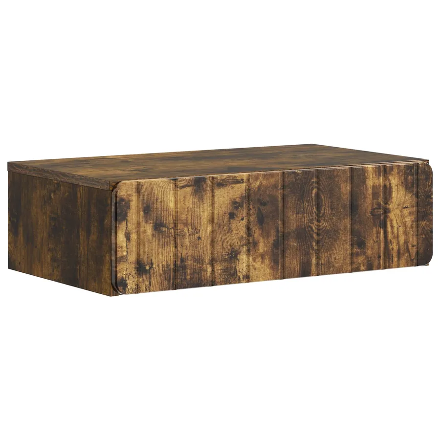 Table d'appoint murale Chêne fumé 59 x 34,5 x 17 cm - 2