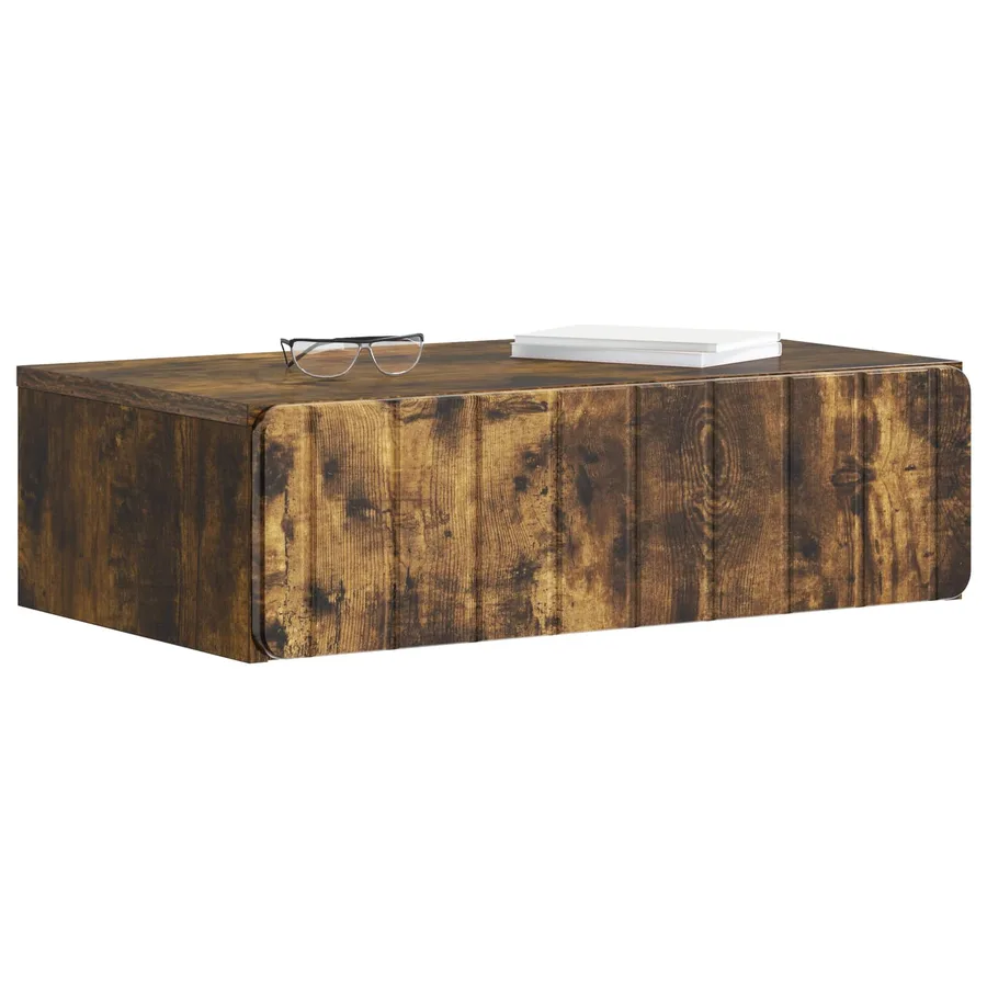 Table d'appoint murale Chêne fumé 59 x 34,5 x 17 cm - 3