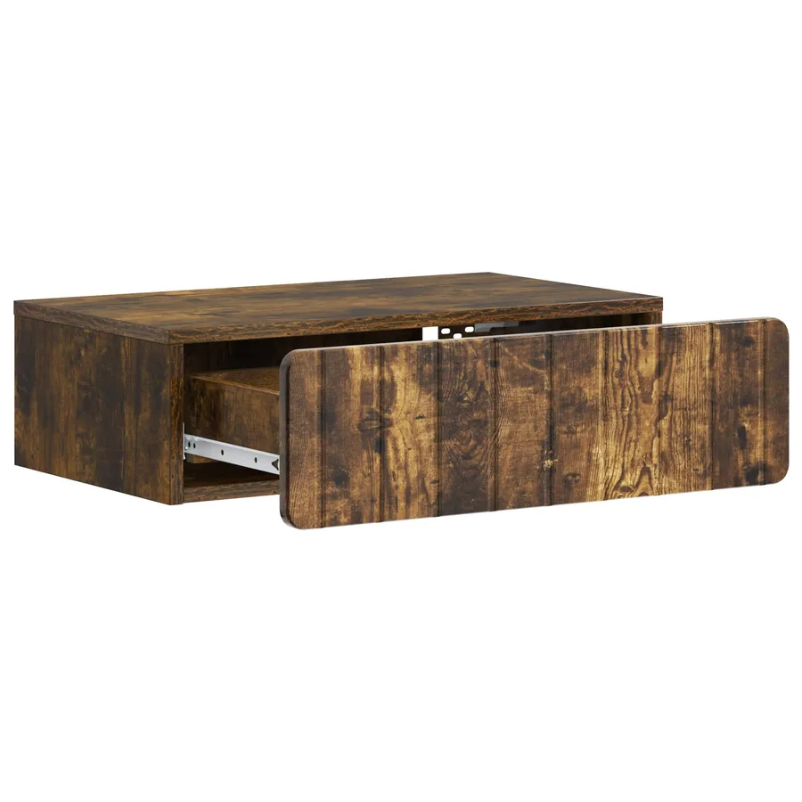 Table d'appoint murale Chêne fumé 59 x 34,5 x 17 cm - 4