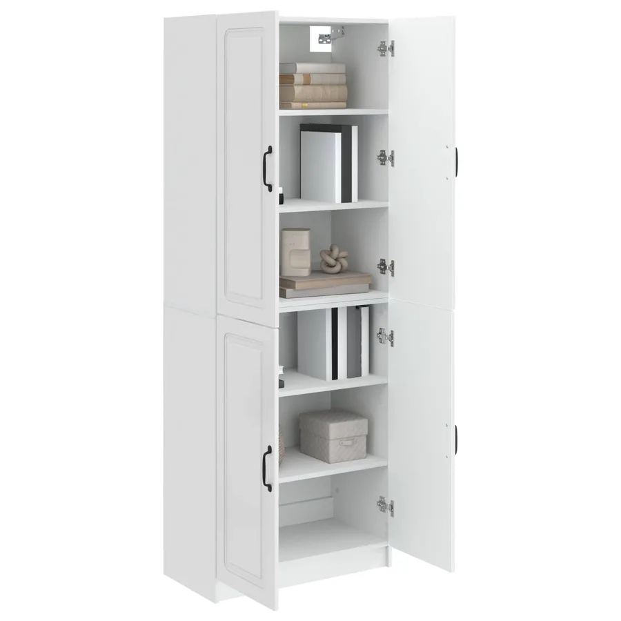 Ensemble de Meubles 2 pcs Blanc brillant Bois d'ingénierie - 3