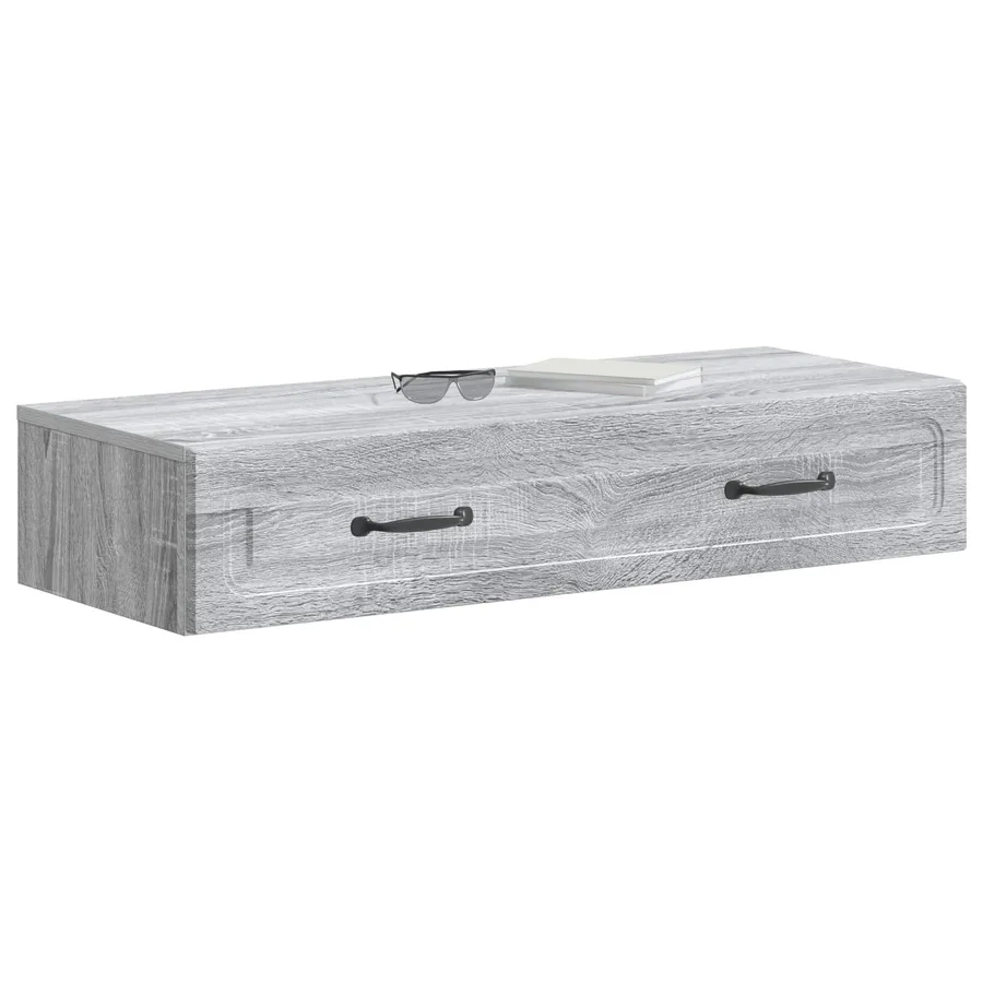 Table d'appoint murale Sonoma gris 87,5 x 34,5 x 17 cm - 3
