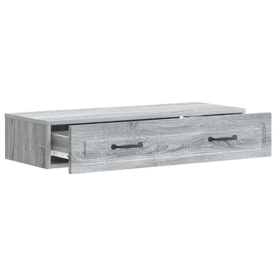 Table d'appoint murale Sonoma gris 87,5 x 34,5 x 17 cm - 4