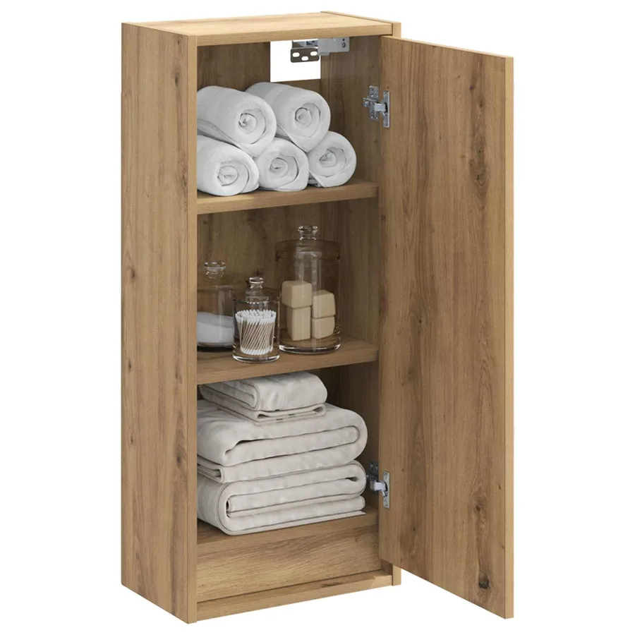 Meuble de lavabo mural Chêne artisanal 35 x 20 x 81 cm - 3