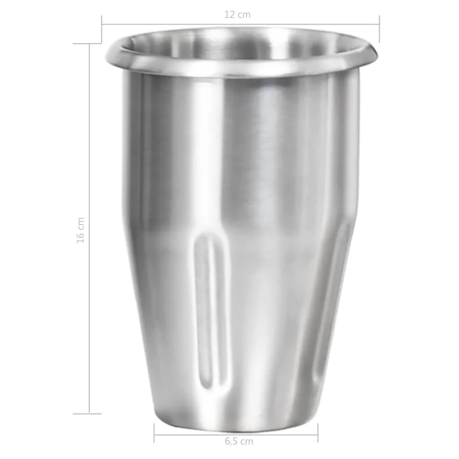 Mélangeur de milkshake avec deux coupelles Acier inoxydable 2 L - 12