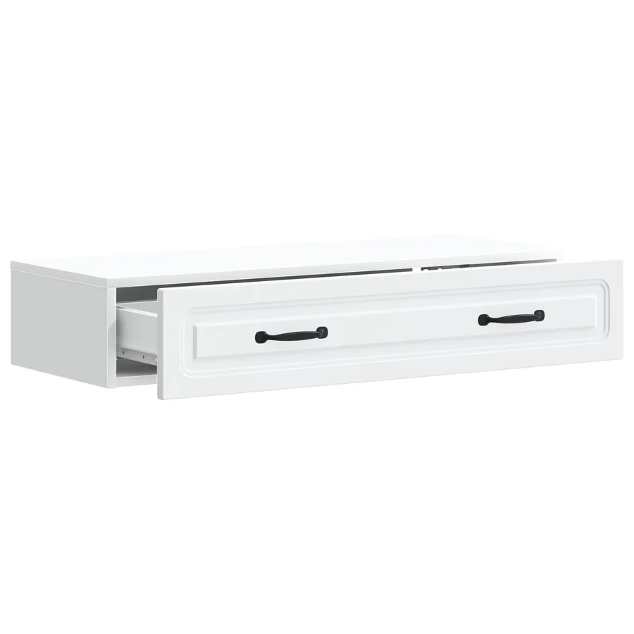 Table d'appoint murale Blanc 87,5 x 34,5 x 17 cm - 4