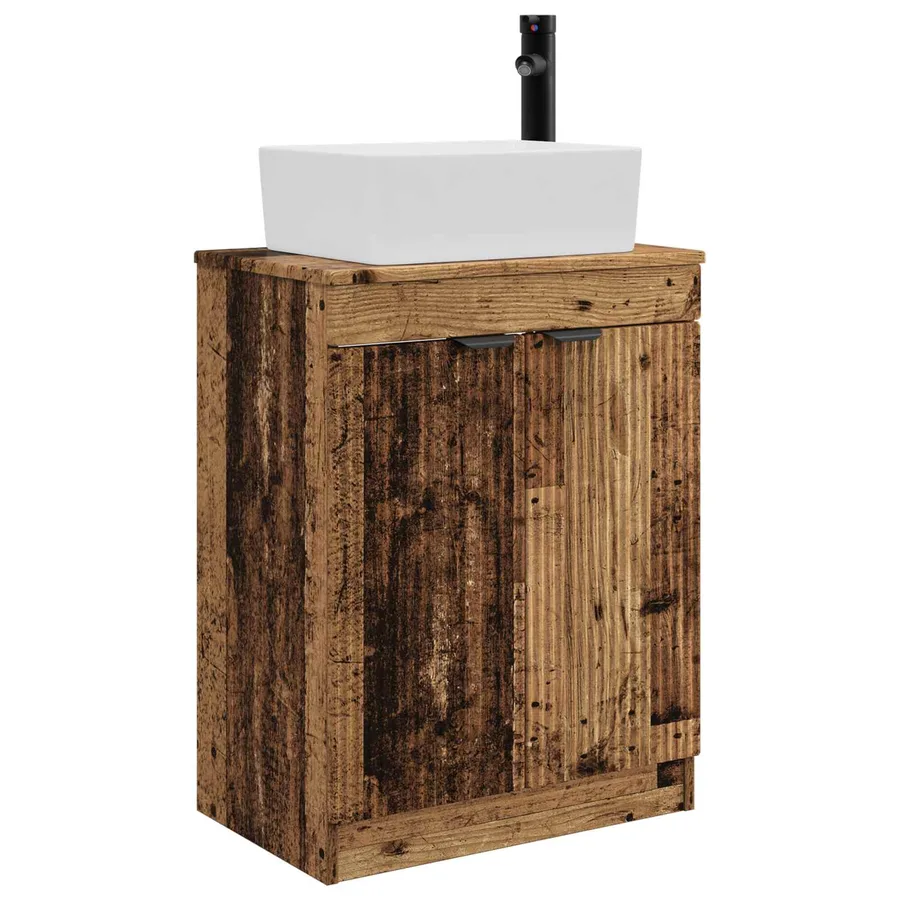 Meuble de salle de bain avec évier Bois ancien 54 x 35 x 83 cm - 2