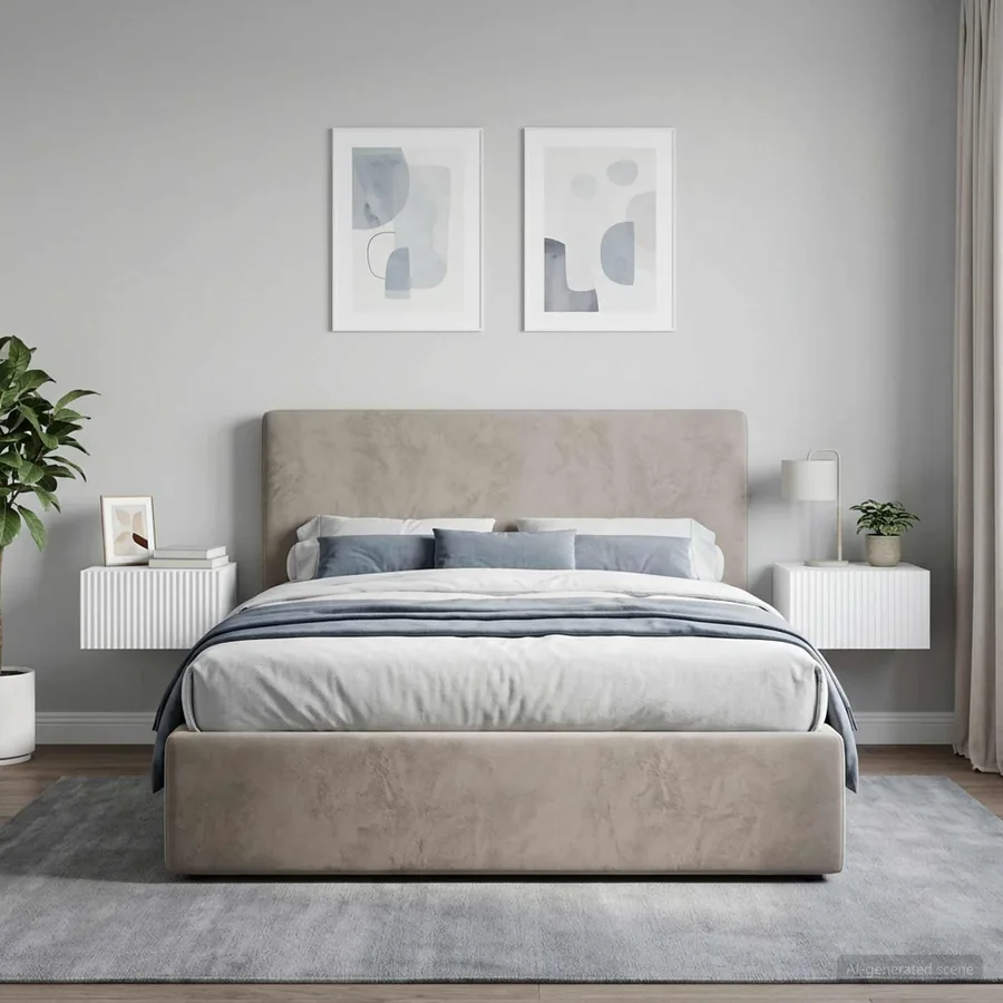 Cabinet de chevet mural 2 pcs Blanc 33 x 34,5 x 20 cm