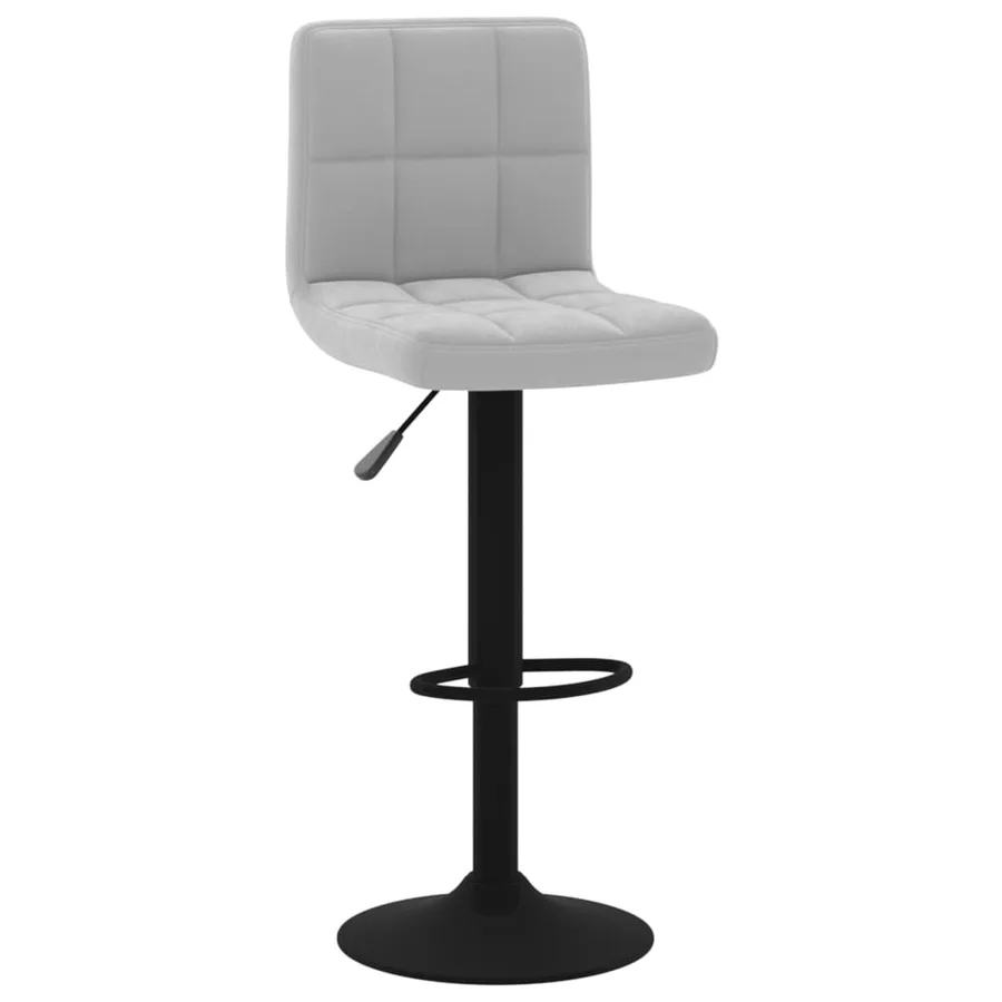 Tabourets de bar lot de 2 gris clair velours - 3