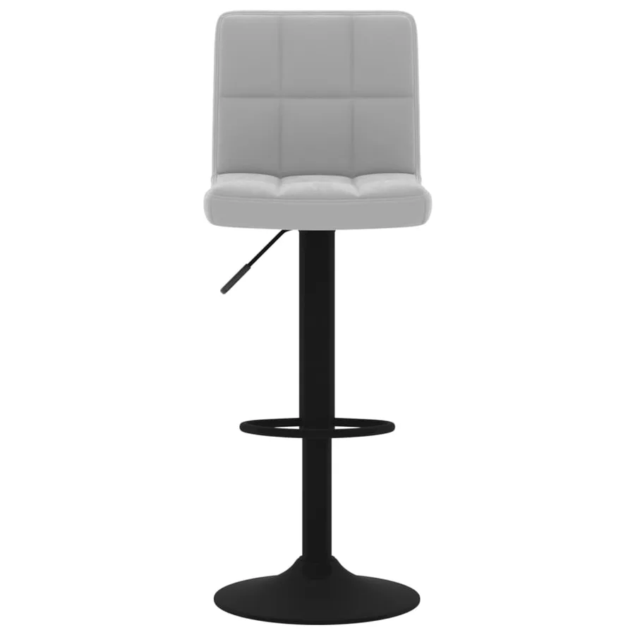 Tabourets de bar lot de 2 gris clair velours - 4