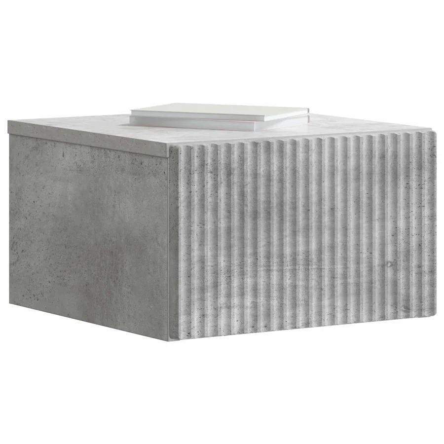 Cabinet de chevet mural 2 pcs Gris béton 33 x 34,5 x 20 cm - 3