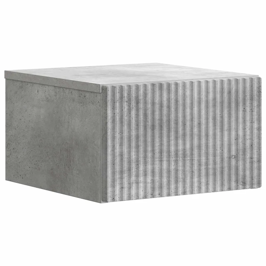 Cabinet de chevet mural 2 pcs Gris béton 33 x 34,5 x 20 cm - 5