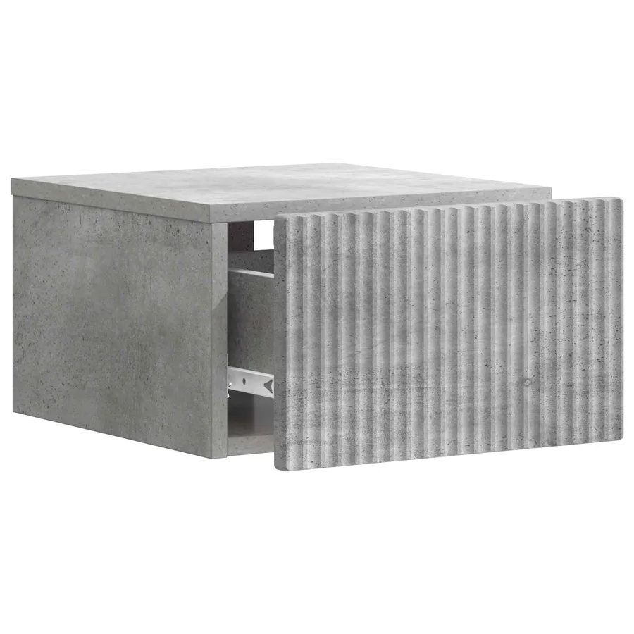 Cabinet de chevet mural 2 pcs Gris béton 33 x 34,5 x 20 cm - 6