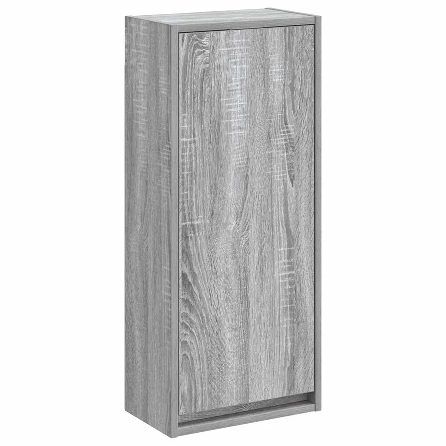 Meuble de lavabo mural Sonoma gris 35 x 20 x 81 cm - 2