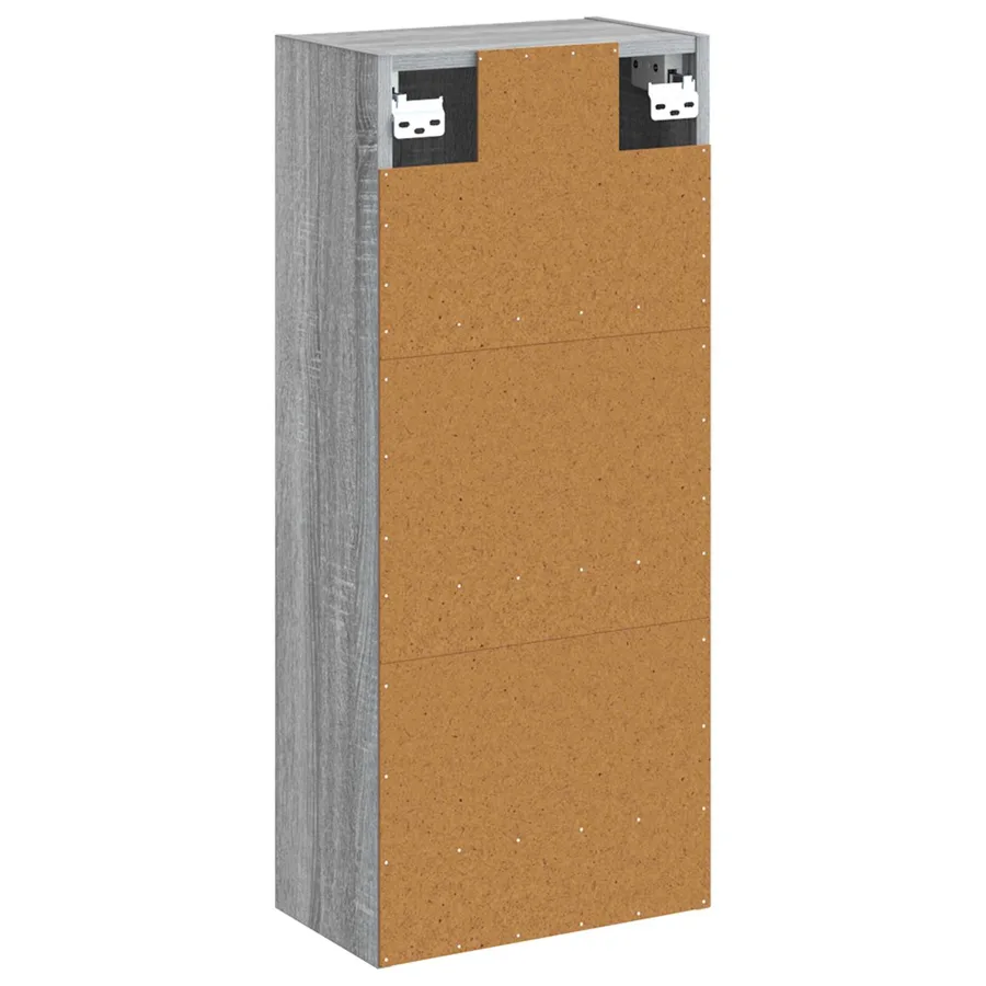 Meuble de lavabo mural Sonoma gris 35 x 20 x 81 cm - 5