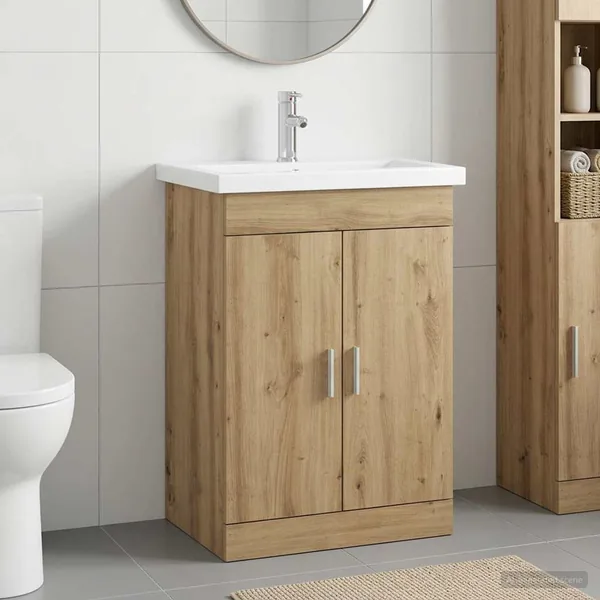 Ensemble de mobilier de salle de bain Chêne artisanal