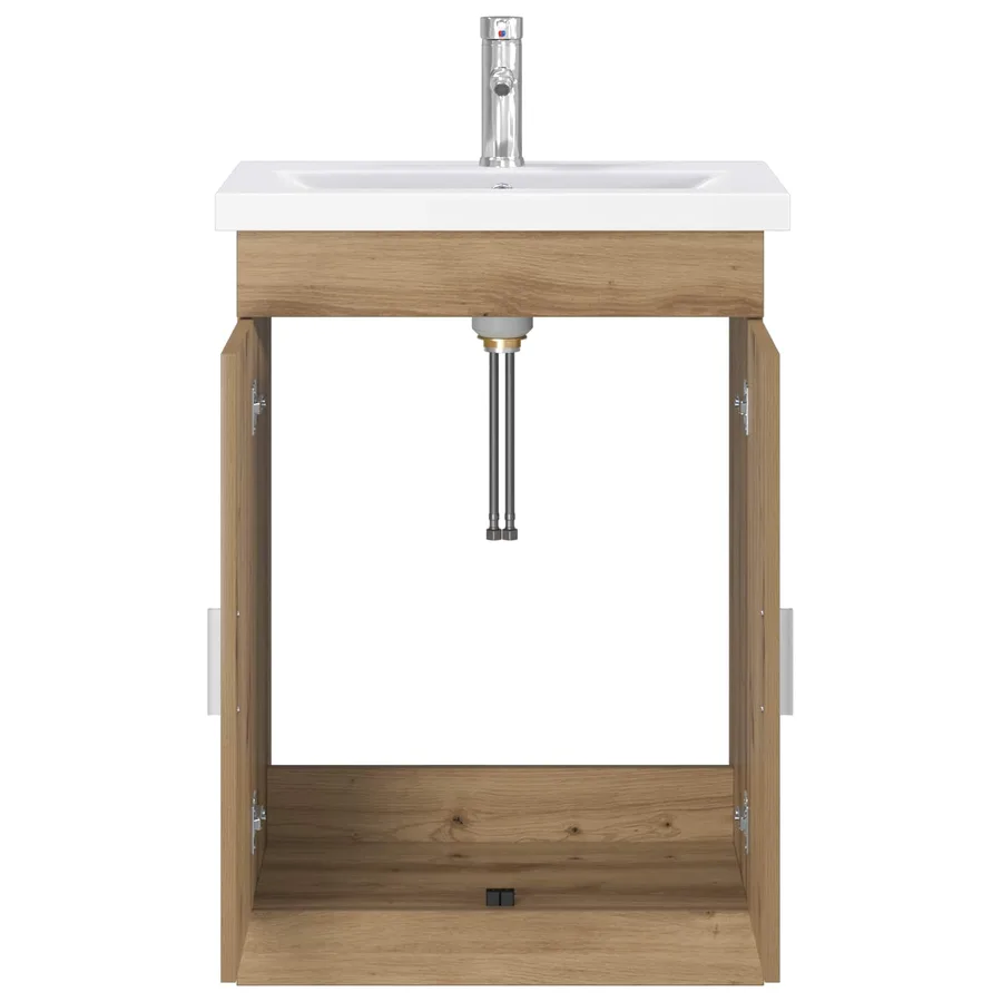 Ensemble de mobilier de salle de bain Chêne artisanal - 3