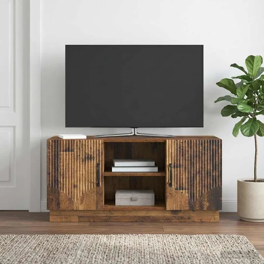 Meuble TV Bois ancien 102 x 34,5 x 47 cm Bois d'ingénierie - 4