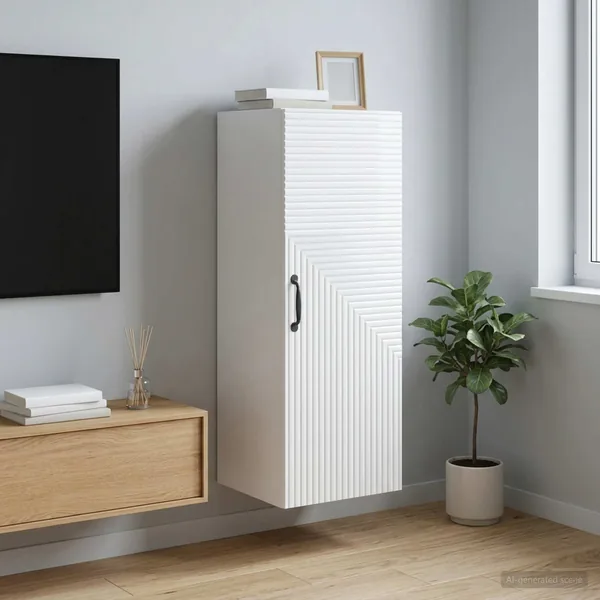 Armoire Murale Blanc brillant 33 x 34,5 x 90 cm