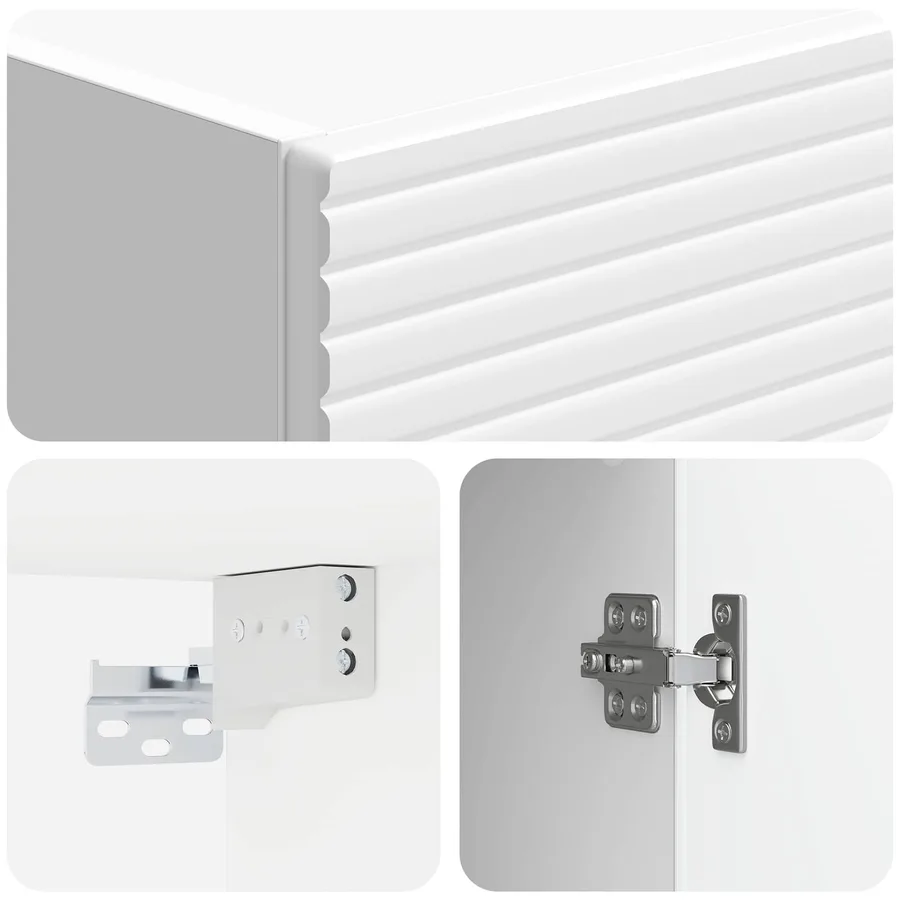 Armoire Murale Blanc brillant 33 x 34,5 x 90 cm - 7