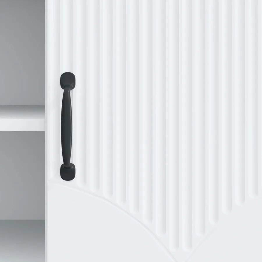 Meuble TV Blanc 102 x 34,5 x 47 cm Bois d'ingénierie - 10