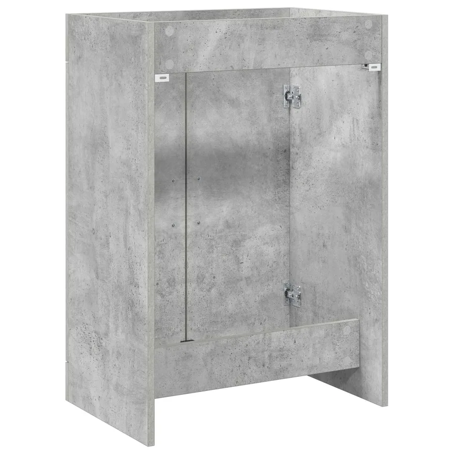 Meuble sous lavabo de salle de bain Gris béton - 6