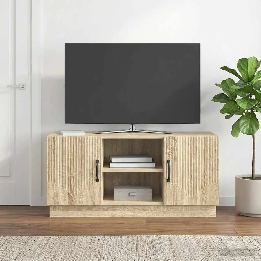 Meuble TV Chêne Sonoma 102 x 34,5 x 47 cm Bois d'ingénierie