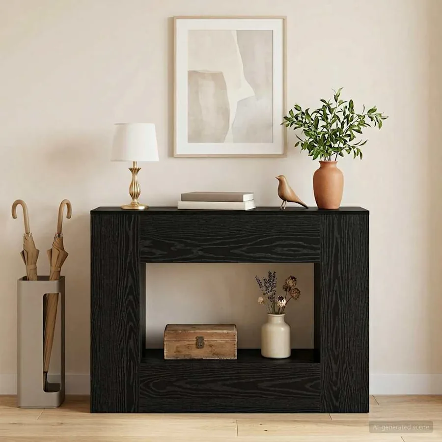 Table console 101 x 29 x 74 cm Noir