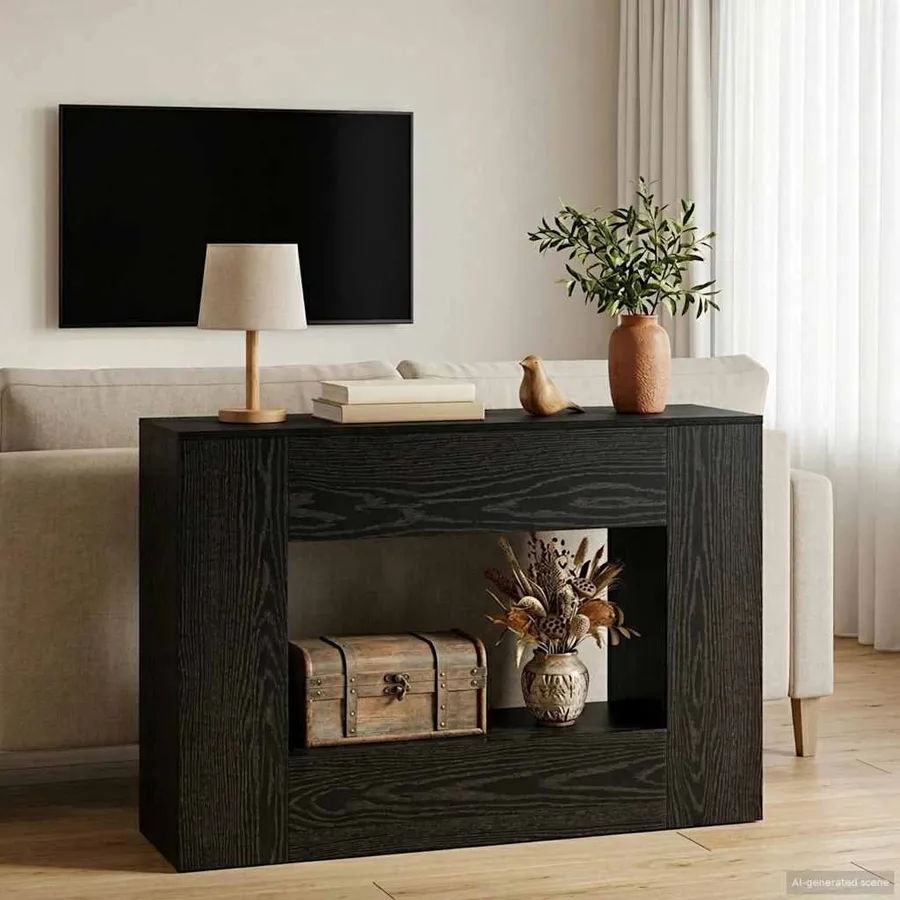 Table console 101 x 29 x 74 cm Noir - 4