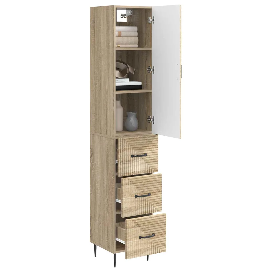 Ensemble de Meubles 2 pcs Chêne Sonoma 33 x 34,5 x 90 cm - 3