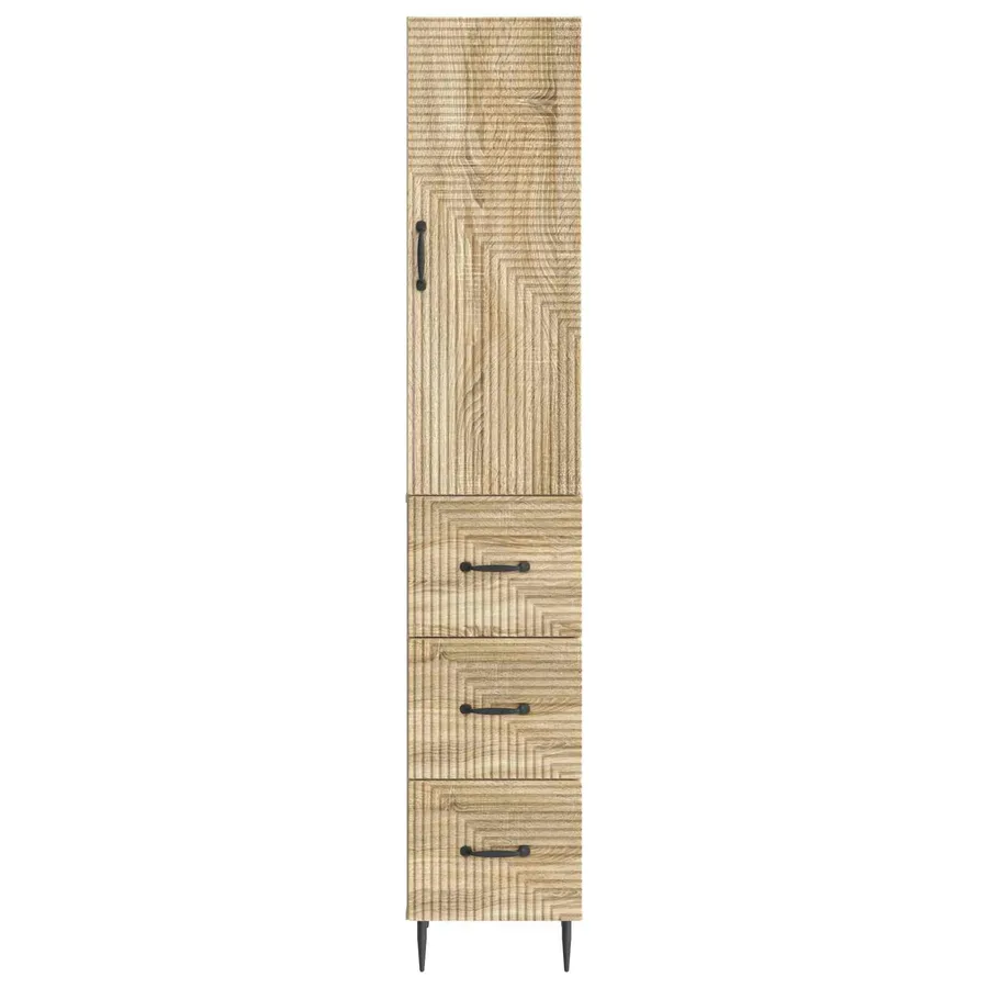 Ensemble de Meubles 2 pcs Chêne Sonoma 33 x 34,5 x 90 cm - 5