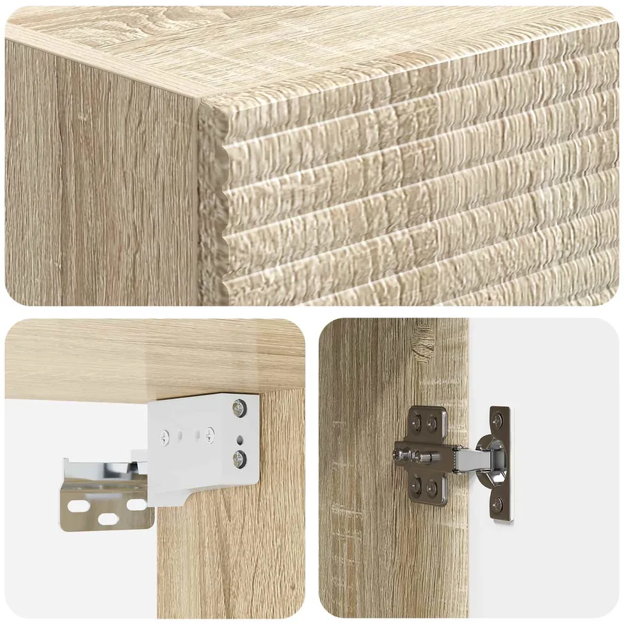 Ensemble de Meubles 2 pcs Chêne Sonoma 33 x 34,5 x 90 cm - 8